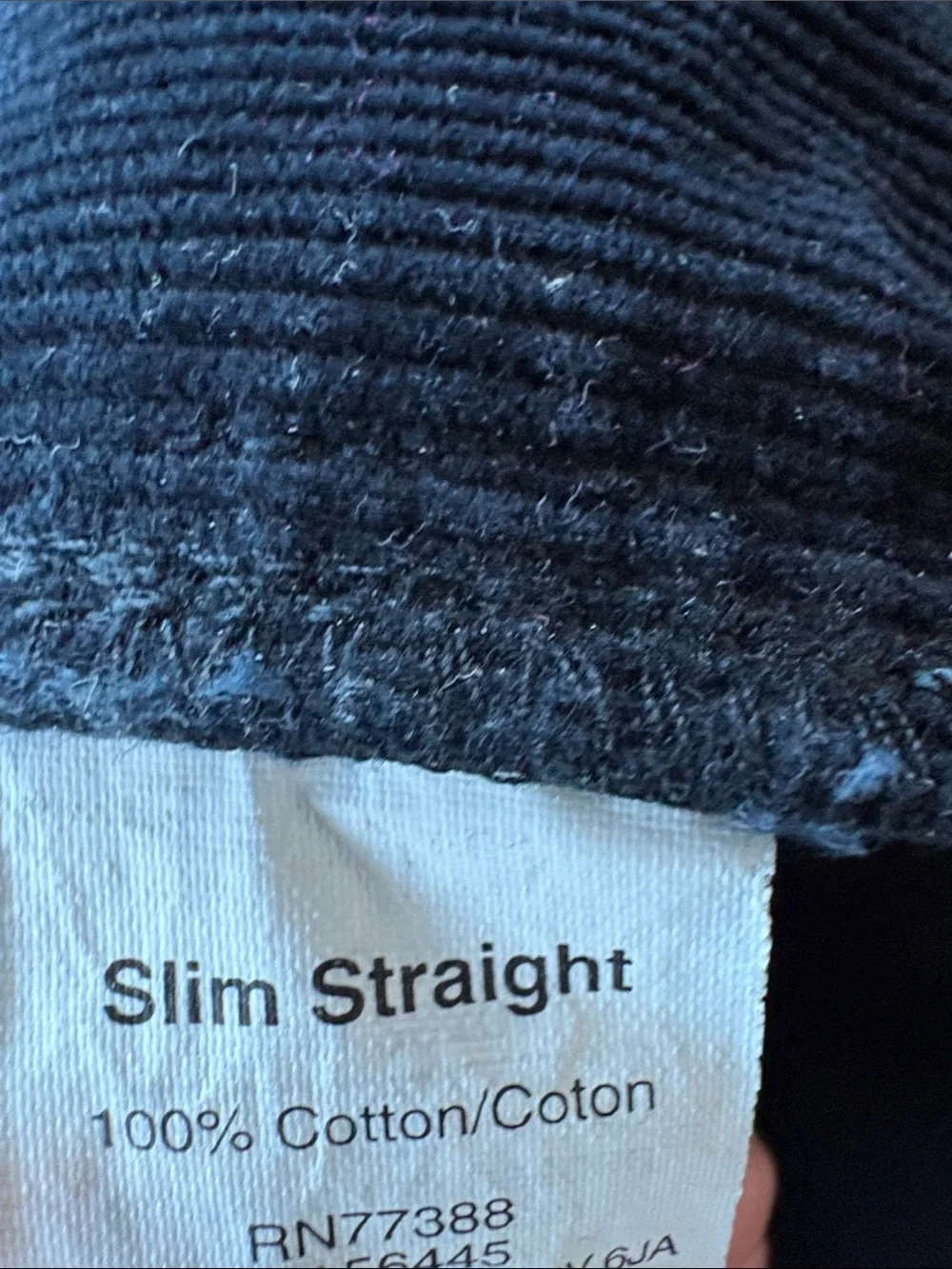 J. Crew Men's Slim Straight Corduroy Pants in Deep Navy - W34xL32